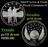 2004-P Lewis & Clark Proof Modern Commem Dollar $1 pr70 dcam SEGS