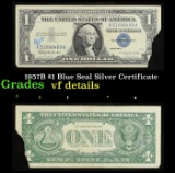 1957B $1 Blue Seal Silver Certificate Grades vf details
