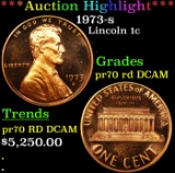 *Highlight* 1973-s Proof Lincoln Cent 1c pr70 rd DCAM SEGS (fc)