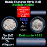 Buffalo Nickel Shotgun Roll in Old Bank Style 'Bell Telephone' Wrapper 1928 & s Mint Ends