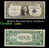 1935D $1 Blue Seal Silver Certificate Grades Choice CU