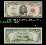 1963 $5 Red Seal United States Note Grades vf++