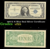 1957A $1 Blue Seal Silver Certificate Grades vf+