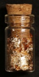 Scarce 1ml Corked Glass Vial With Cork of 100% Pure Gold Leaf. Wow! Cool!