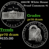 1992-W White House Proof Modern Commem Dollar $1 pr70 dcam SEGS