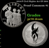2014-P Civil Rights Act Of 1964 Proof Modern Commem Dollar $1 pr70 dcam SEGS