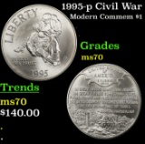 1995-p Civil War Modern Commem Dollar $1 ms70 SEGS