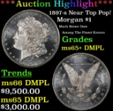 *Highlight* 1897-s Morgan Dollar Near Top Pop! $1 ms65+ DMPL SEGS (fc)