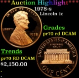 *Highlight* 1978-s Proof Lincoln Cent 1c pr70 rd DCAM SEGS (fc)