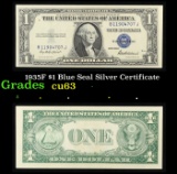 1935F $1 Blue Seal Silver Certificate Grades Select CU