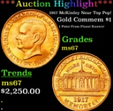*Highlight* 1917 McKinley Gold Commem Dollar Near Top Pop! 1 ms67 SEGS (fc)