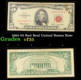 1963 $5 Red Seal United States Note Grades vf++