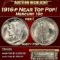 1916-p Mercury Dime Near Top Pop! 10c ms67+ FSB SEGS