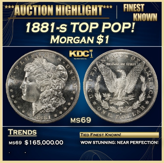 1881-s Morgan Dollar TOP POP! $1 ms69 SEGS