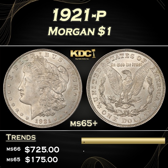 1921-p Morgan Dollar $1 Grades ms65+