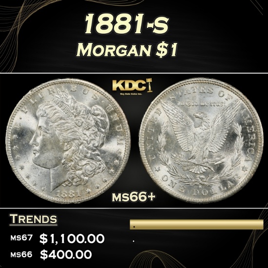 1881-s Morgan Dollar $1 Grades ms66+