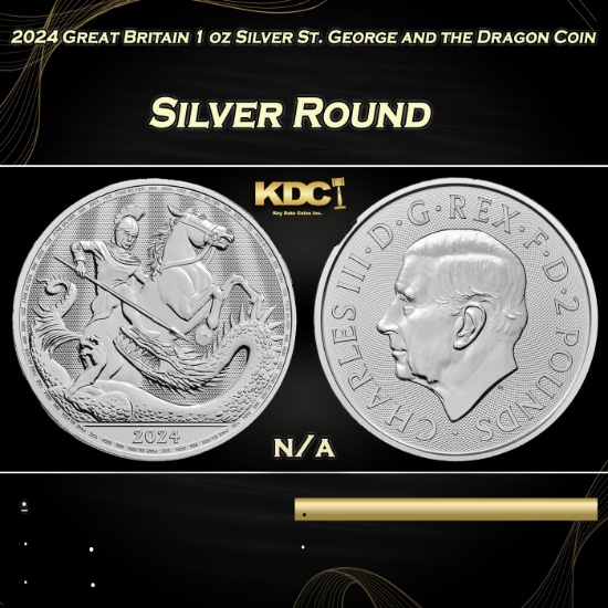 2024 Great Britain 1 oz Silver St. George and the Dragon Coin