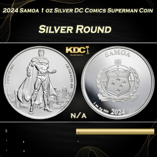 2024 Samoa 1 oz Silver DC Comics Superman Coin
