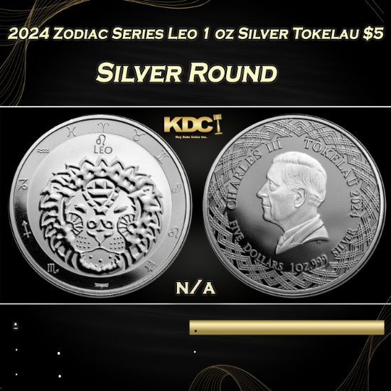 2024 Zodiac Series Leo 1 oz Silver Tokelau $5
