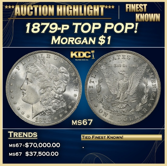 1879-p Morgan Dollar TOP POP! $1 ms67 SEGS