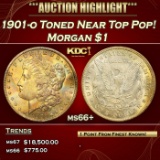 1901-o Morgan Dollar Toned Near Top Pop! $1 ms66+ SEGS