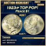 1923-p Peace Dollar TOP POP! $1 ms67+ SEGS