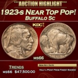 1923-s Buffalo Nickel Near Top Pop! 5c ms66 SEGS