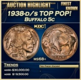1938-d/s Buffalo Nickel TOP POP! 5c ms68+ SEGS