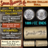100- 20 Coin SEARS Morgan $1 Roll CC End UNC 1889&CC Ends