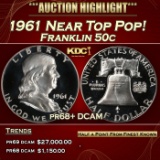 1961 Proof Franklin Half Dollar Near Top Pop! 50c pr68+ DCAM SEGS