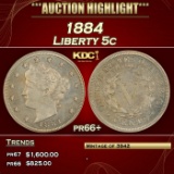 1884 Proof Liberty Nickel 5c Grades GEM++ Proof SEGS