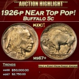1926-p Buffalo Nickel NEar Top Pop! 5c ms67+ SEGS