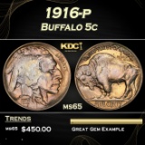 1916-p Buffalo Nickel 5c Grades GEM Unc