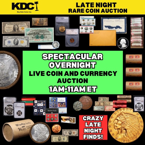 LATE NIGHT! Key Date Rare Coin Auction 10.3ON