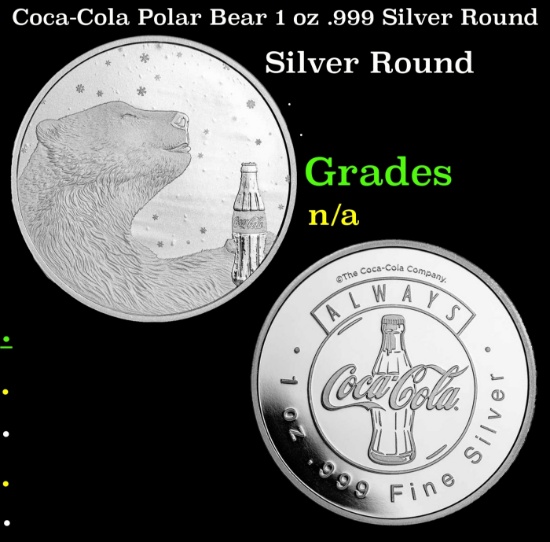 Coca-Cola Polar Bear 1 oz .999 Silver Round
