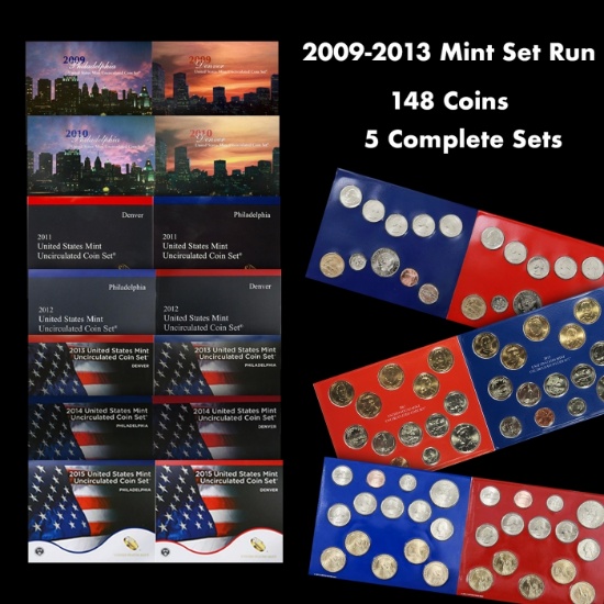 2009-2015 Mint Set Run 204 Coins 7 Complete Sets