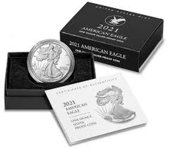 2021-s Silver Eagle 1 Oz Silver Proof In Original Packaging