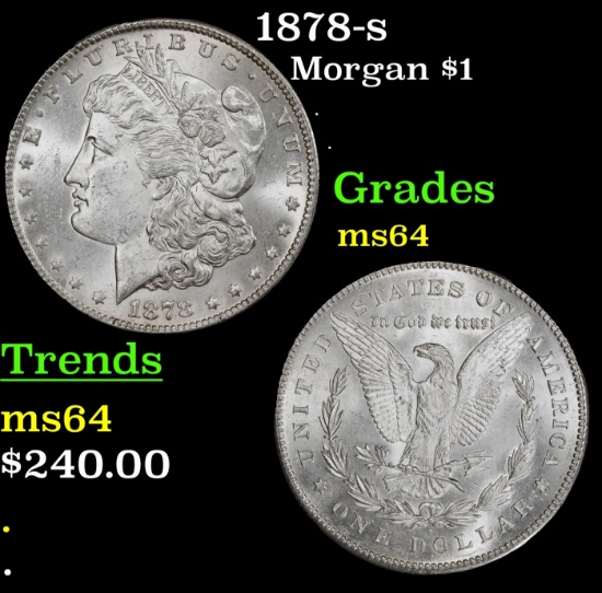 1878-s Morgan Dollar $1 Grades Choice Unc