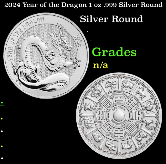 2024 Year of the Dragon 1 oz .999 Silver Round