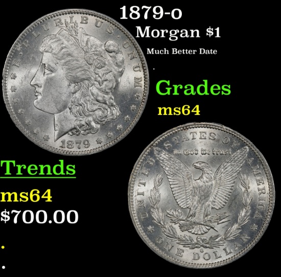 1879-o Morgan Dollar $1 Grades Choice Unc