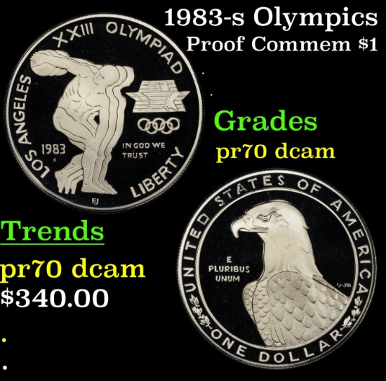 1983-s Olympics Proof Modern Commem Dollar $1 pr70 dcam SEGS