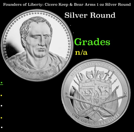Founders of Liberty: Cicero Keep & Bear Arms 1 oz Silver Round