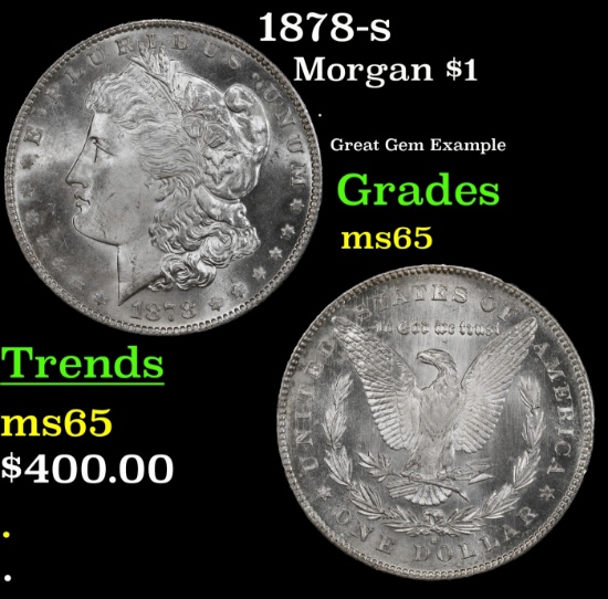 1878-s Morgan Dollar $1 Grades GEM Unc