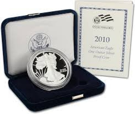 2010-w Silver Eagle 1 Oz Silver Proof In Original Packaging