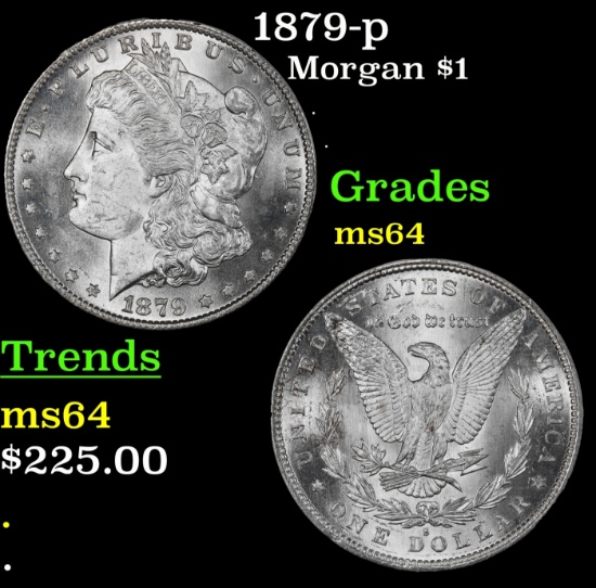 1879-p Morgan Dollar $1 Grades Choice Unc