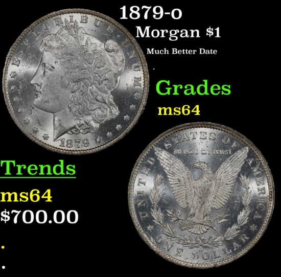 1879-o Morgan Dollar $1 Grades Choice Unc