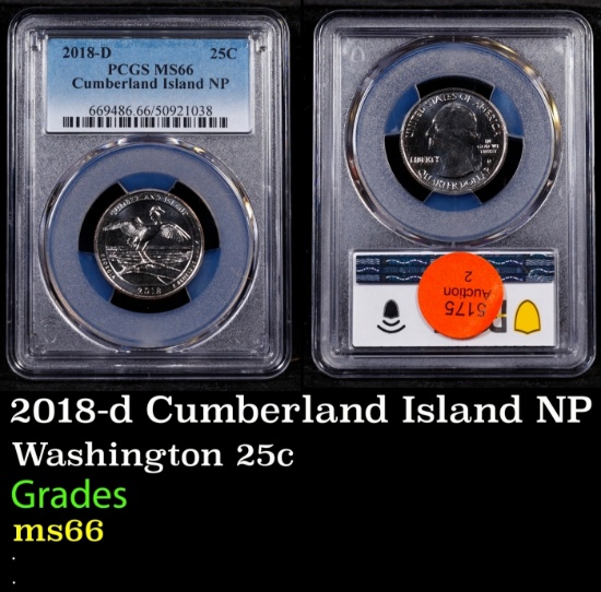 PCGS 2018-d Cumberland Island NP Washington Quarter 25c ms66 PCGS