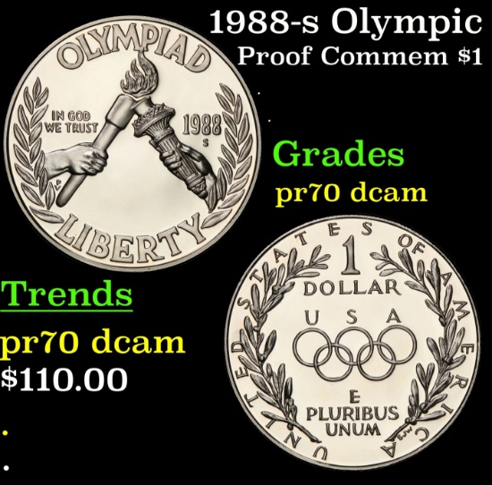 1988-s Olympic Proof Modern Commem Dollar $1 pr70 dcam SEGS