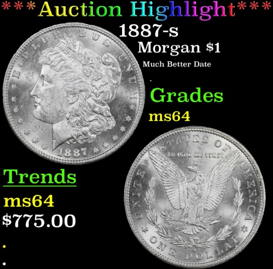 *Highlight* 1887-s Morgan Dollar $1 ms64 SEGS (fc)
