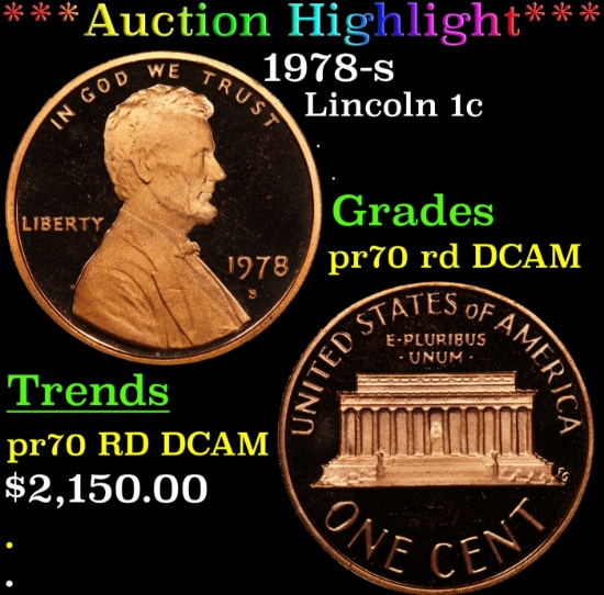 *Highlight* 1978-s Proof Lincoln Cent 1c pr70 rd DCAM SEGS (fc)